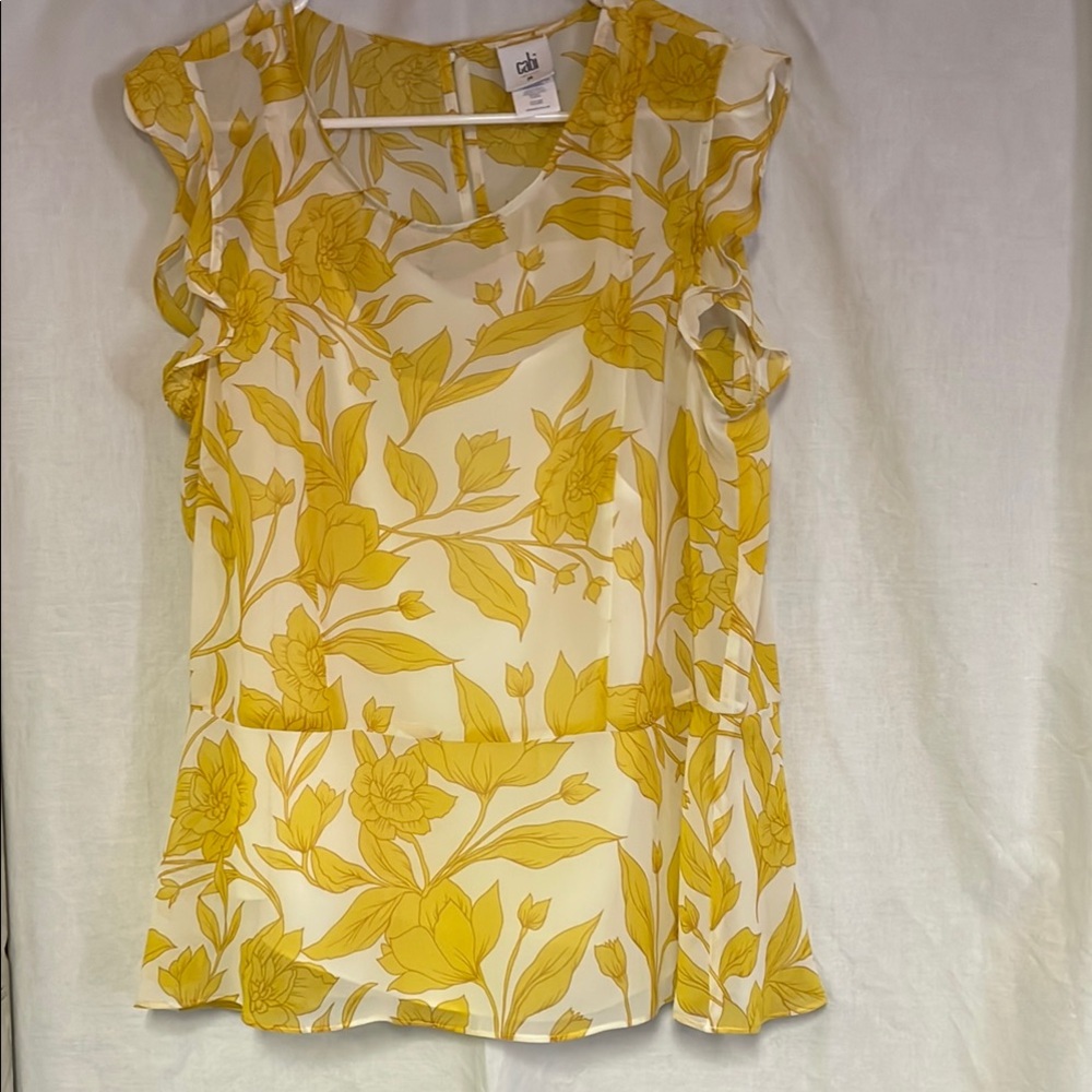 Yellow Floral Women's Top